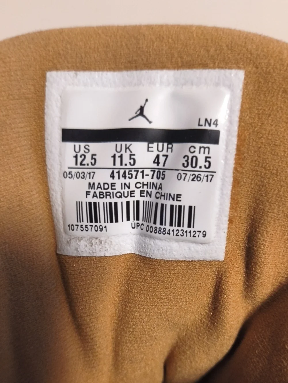 Nike Air Jordan Shoes Mens Sz 12.5 13 Retro Wheat Sneakers 414571-705 Brown